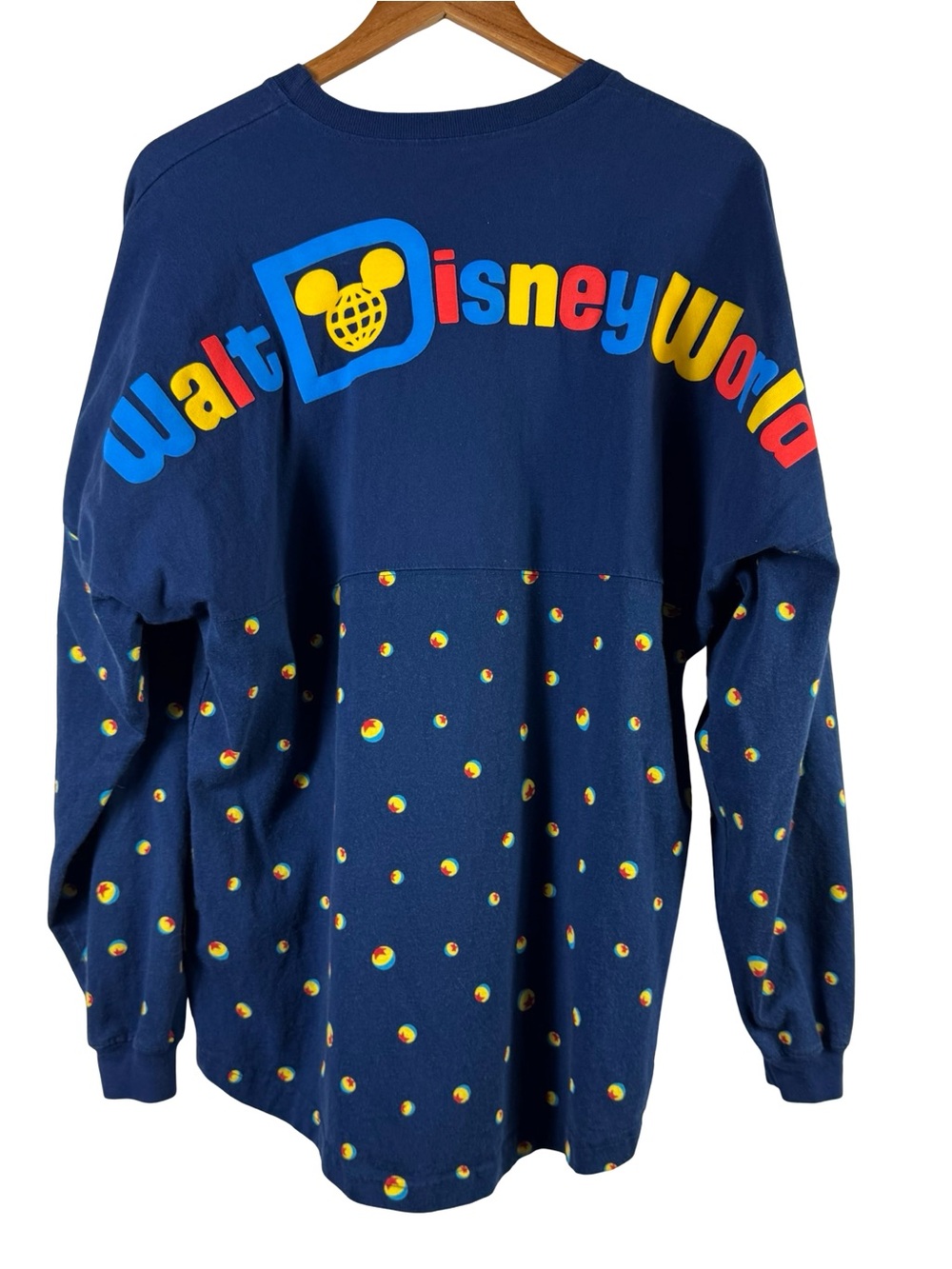 Disney Luxo Ball Spirit Jersey Toy Story Women’s Top Sz M Blue Disneyland Resort